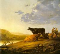 Aelbert Cuyp - Young Herdsman With Cows